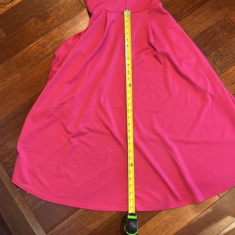 JASAMBAC Pink Sweetheart High Low Dress Pockets Feminine Girly Coquette M - Picture 11 of 12
